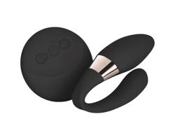 LELO Tiani Duo - Silikónový párový vibrátor (čierny)