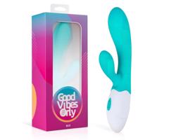 Len Blis Rabbit s vibráciou - dráždenie v tyrkysovej farbe