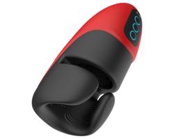 Lena - vibračný sťahovací masturbátor (červený)