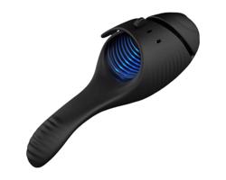 Leopard - Akumulátorový žaluďový vibrátor (čierny)