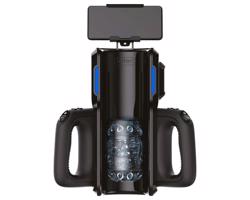 LETEN SM 500 - hore-dole pohybujúci sa masturbátor s držiakom na telefón (čierny)