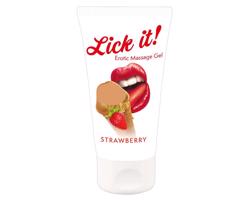 Lick it! - 2v1 jedlý lubrikant - jahoda (50ml)
