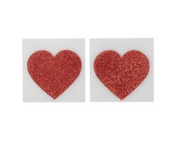 Ligotavé nálepky na bradavky - srdce