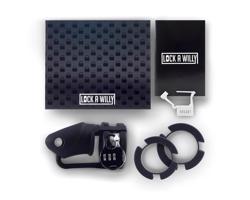 LOCK A WILLY - silikónová klietka na penis so zámkom (čierna)