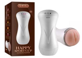 Lonely Happy vibrating pussy masturbator with audio function