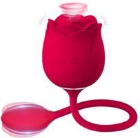 Lonely Rose 2in1 vibrator - pink