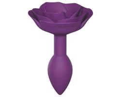 Love to Love Otvorené Ruže S - silikónový análny kolík (fialový)
