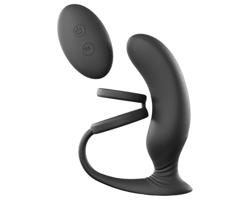 Love to Love - prostatický vibrátor s krúžkom (čierny)