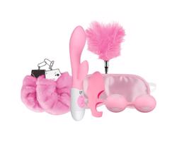 LoveBoxxx Milujem Ružovú - vibračná bondage sada (6 kusov) - ružová