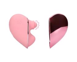 Loveline pulzujúce srdce - nabíjateľný klitoriálny vibrátor (ružový)