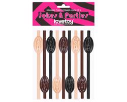 Lovetoy - farebné slamky s puškou (prírodná-hnedá-čierna)