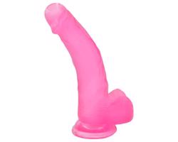 Lovetoy Jelly Studs - prísavný dildo - 20 cm (ružový)