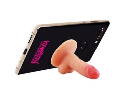 Lovetoy - prísavný držiak telefónu - minidildo (prírodný)