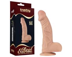 Lovetoy Real Extreme - prísavný dildo - 23 cm (prírodný)