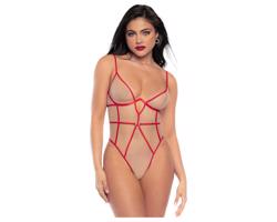 Mapalé - pásikový body (červeno-béžový)