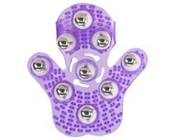 Masážny roller s guľôčkami – masážna rukoväť (fialová)
