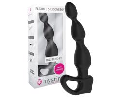 mystim Big Bend-it! - guličkové elektro análne dildo (čierne)