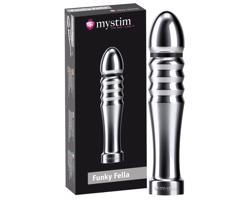mystim Funky Fella - vrúbkované elektro dildo
