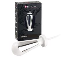mystim Tristan - elektro-kužeľ dildo (biela)