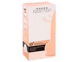 Naked Addiction Rotating 8 - otočný vibrátor (20 cm) - prirodzený