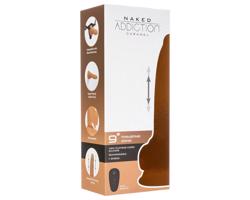 Naked Addiction Thrusting 9 - Pulzný vibrátor TMAVÝ (23 cm)