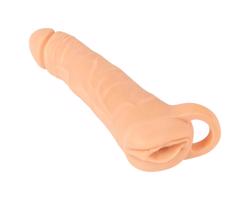 Nature Skin - 2v1 umelá vagína a návlek na penis - 23cm (prírodná)