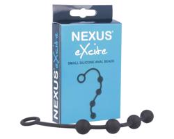 Nexus Excite - 4 perličkový análny dildo - čierny (malý)