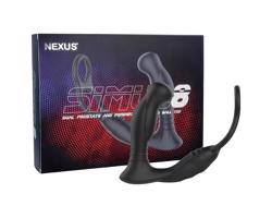 Nexus Simul8 - vibračný krúžok s anál dildo (čierny)