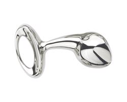 Njoy M - stredný kovový anál kolík (strieborný)