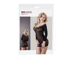 NO:XQSE - Dlhý rukáv, priehľadný catsuit - čierna (S-L)