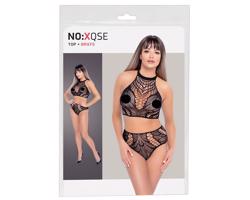 NO:XQSE - dvojdielne sieťované šaty - čierna (S-L)