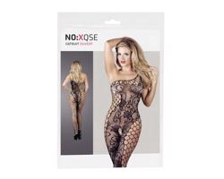 NO:XQSE - kvetinový asymetrický overal - čierny (S-L)