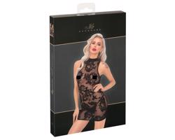 Noir - ružová bezrámová minišaty (čierna)