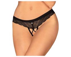 Obsessive Chemeris - otvorená tangá (čierna)