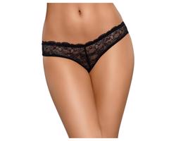 Obsessive Frivolla - pikantné čipkované nohavičky - čierne
