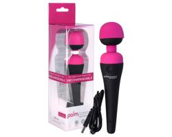 PalmPower - nabíjateľný masážny vibrátor (ružovo-čierny)