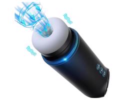 Panter - pohyblivý, sanie-vibračný masturbátor (čierny)