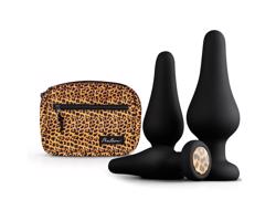 Panthra Kesia - silikónový análny set (3 ks) - čierna