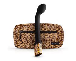 Panthra Nila - nabíjací, vodeodolný G-bod vibrátor (leopardia čierna)