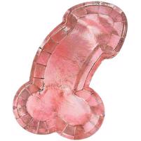 Papierové tanieriky Rose Gold Penis (8 ks)