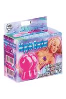 Pár cucákov na bradavky v trblietavej fialovej