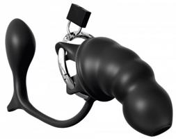 Pás cudnosti Fantasy Cage s análnym kolíkom pre mužov