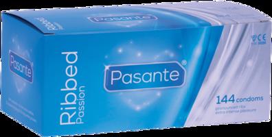 Pasante Ribbed condoms 144pcs