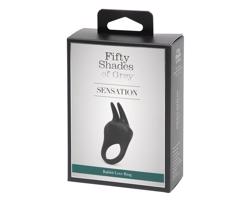 Päťdesiat odtieňov šedej - čierny vibračný krúžok pre klitoris