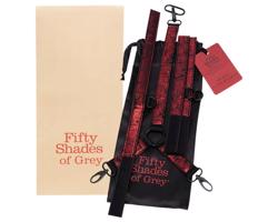 Päťdesiat odtieňov sivej - sada na krk (čierno-červená)