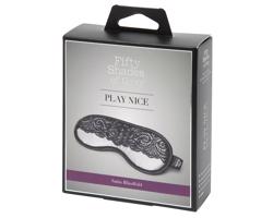 Päťdesiat odtieňov sivej - saténová maska na oči (strieborná)