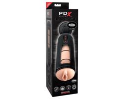 PDX Elite Mega Milker - vibračný masturbátor pre mužov (čierny)