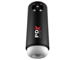 PDX Elite Moto Milker - čierny pohyblivý vibrátor pre mužov