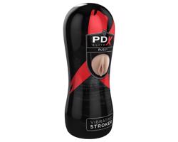 PDX Vagína s Vibrátorom - vibračná umelá vagína (prírodná)