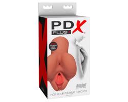 PDX Vyber si svoje potešenie - 2v1 vagína a anál masturbátor (prírodný)